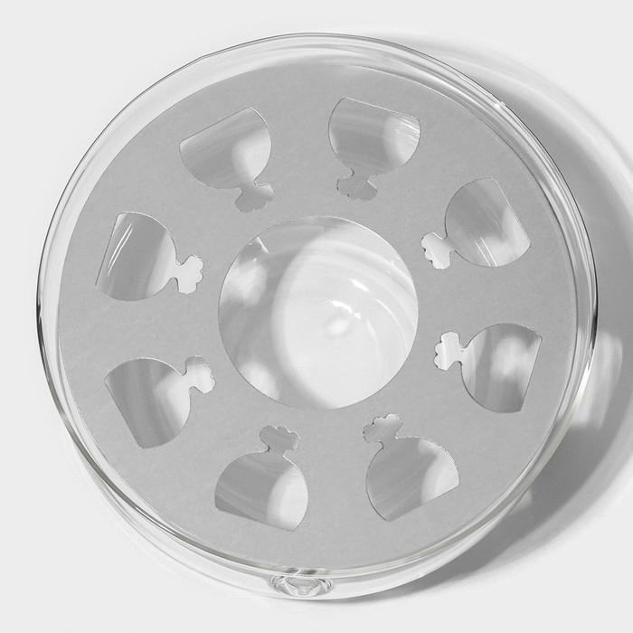 Подставка стеклянная для подогрева &laquo;Огонёк&raquo;, d=14 см, внутренний d=13 см