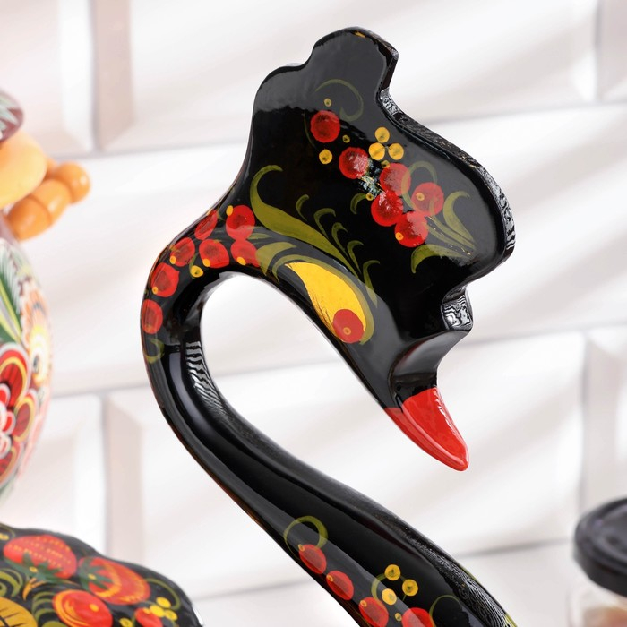 Братина &laquo;Лебедь&raquo;, 22&times;18&times;28 см, с ковшами 6 шт, хохлома