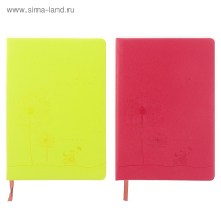 Ежедневник недатированный А5, 148 листов в линейку, обложка пвх, МИКС