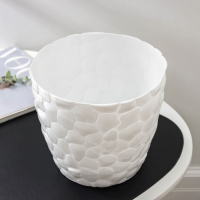 Горшок с поддоном «Камни», 4,8 л, цвет белый Горшок с поддоном «Камни», 4,8 л, цвет белый