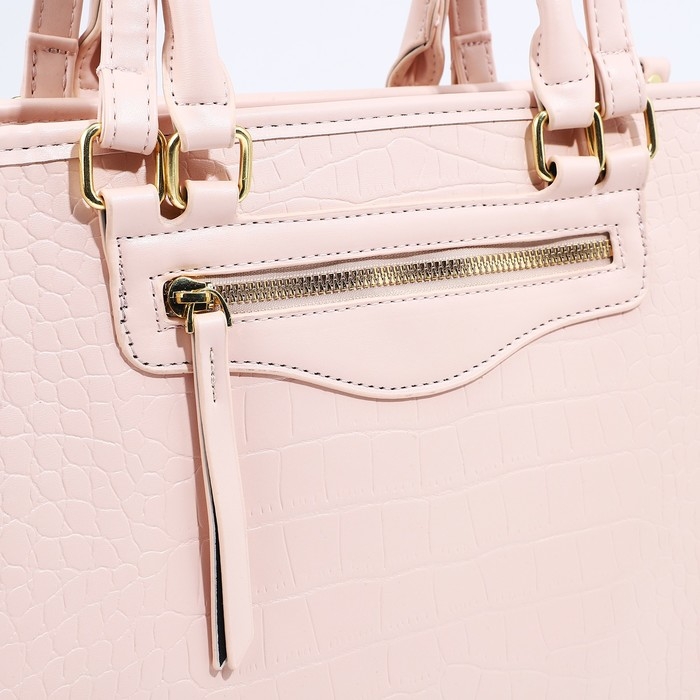 Сумка женская тоут на молнии, цвет розовый Сумка женская тоут на молнии, цвет розовый