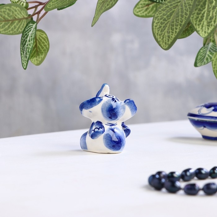 Сувенир &laquo;Слон&raquo;, средний, 7 см, гжель