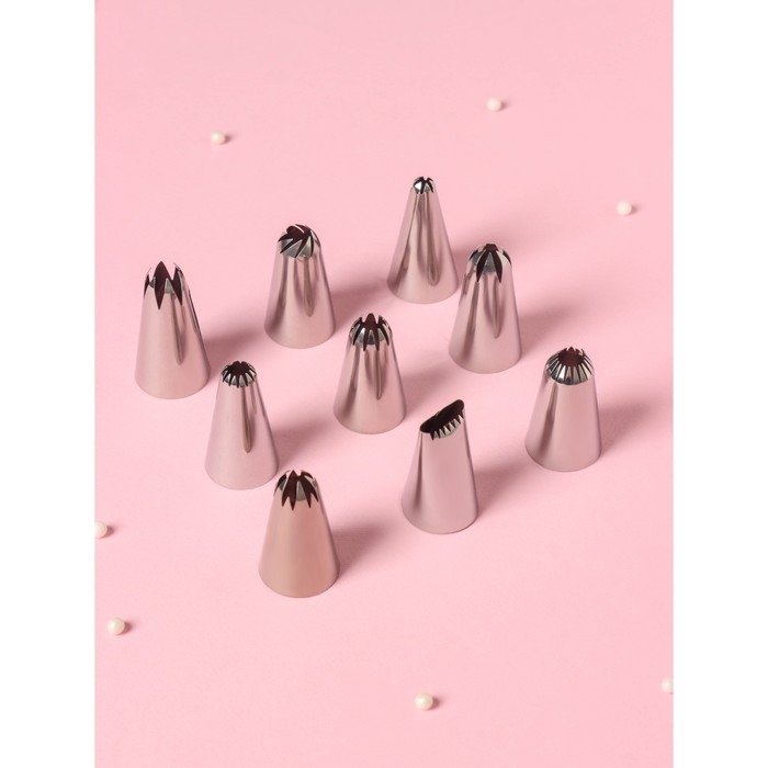 Набор насадок кондитерских KONFINETTA, d=2,5 см, 9 шт Набор насадок кондитерских KONFINETTA, d=2,5 см, 9 шт