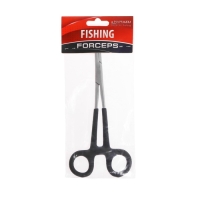 Зажим-корнцанг рыболовный Namazu, L-180 мм, прорезиненные ручки, нержавеющая сталь Зажим-корнцанг рыболовный Namazu, L-180 мм, прорезиненные ручки, нержавеющая сталь