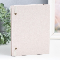 Фотоальбом на 100 фото 13х18 см "Бежевый" текстиль 19,5х15х5,5 см Фотоальбом на 100 фото 13х18 см "Бежевый" текстиль 19,5х15х5,5 см