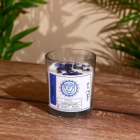 Свеча соевая "7 чакр" с кристаллами, 200 гр, Вишудха Свеча соевая "7 чакр" с кристаллами, 200 гр, Вишудха