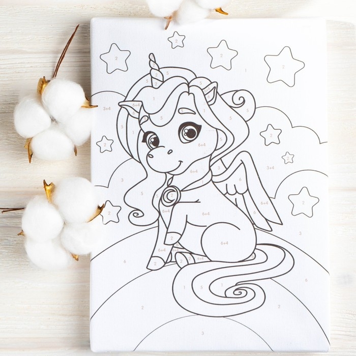 Картина по номерам для детей &laquo;Единорог на радуге&raquo;, 21 х 15 см