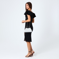 Сумка-клатч на фермуаре, цвет серебряный Сумка-клатч на фермуаре, цвет серебряный