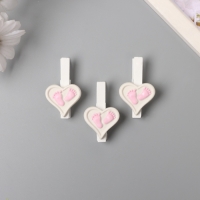 Декор для творчества дерево "Прищепка. Сердце с ножками" розовый набор 3 шт 1,7х3х5 см Декор для творчества дерево "Прищепка. Сердце с ножками" розовый набор 3 шт 1,7х3х5 см