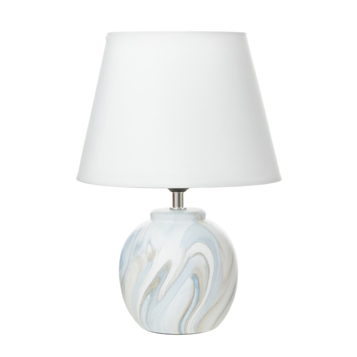 Настольная лампа "Кристел" Е27 40Вт бело-голубой 22,5х22,5х32,5 см RISALUX
