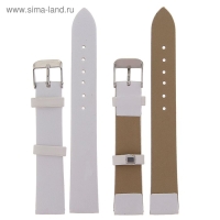 Ремешок для часов "Соломон", 16 мм, экокожа, l-18 см, белый Ремешок для часов "Соломон", 16 мм, экокожа, l-18 см, белый