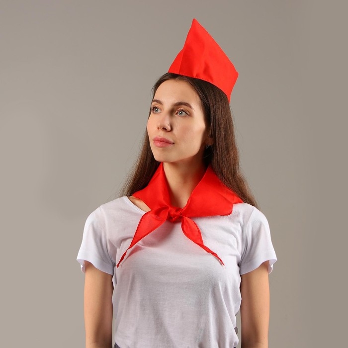 Карнавальный набор «Пионер», пилотка и галстук Карнавальный набор «Пионер», пилотка и галстук