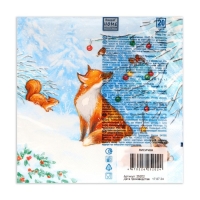 Новогодние салфетки бумажные Home Collection Сlassic &laquo;Лисичка&raquo;, 3 слоя, 33х33 см, 20 шт
