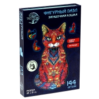 Пазлы деревянные фигурный &laquo;Кот мандала&raquo;, 144 элемента