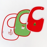 Нагрудник детский новогодний «Happy», на липучке, цвет МИКС, Крошка Я Нагрудник детский новогодний «Happy», на липучке, цвет МИКС, Крошка Я