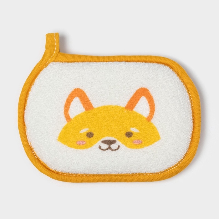 Мочалка детская для купания Доляна «Лиса», 12×8 см, цвет МИКС Мочалка детская для купания Доляна «Лиса», 12×8 см, цвет МИКС