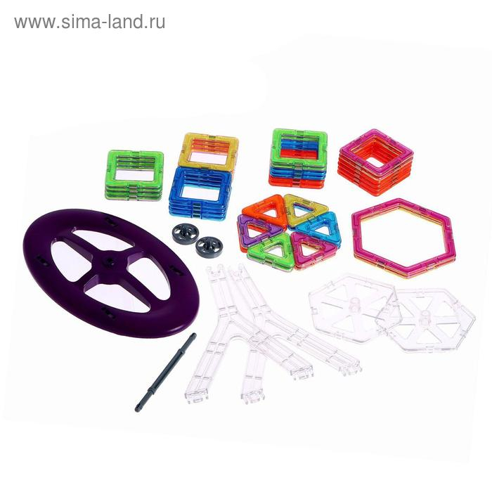 Конструктор магнитный &laquo;Цветные магниты&raquo;, 46 деталей