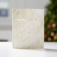 Светодиодная фигура &laquo;Колибри&raquo; 13 &times; 16 &times; 5 см, картон, батарейка ААх2 (не в комплекте), свечение тёплое белое