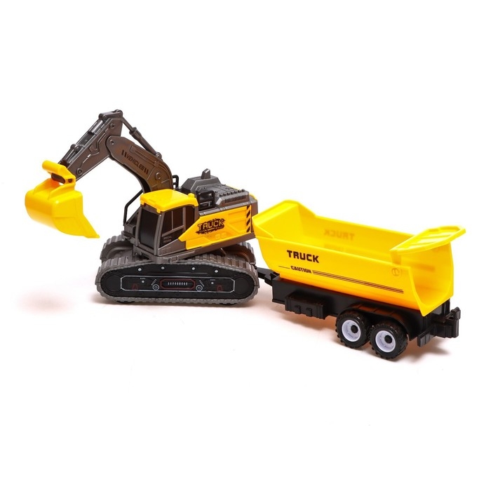 Экскаватор инерционный «Стройка», с прицепом, МИКС Экскаватор инерционный «Стройка», с прицепом, МИКС