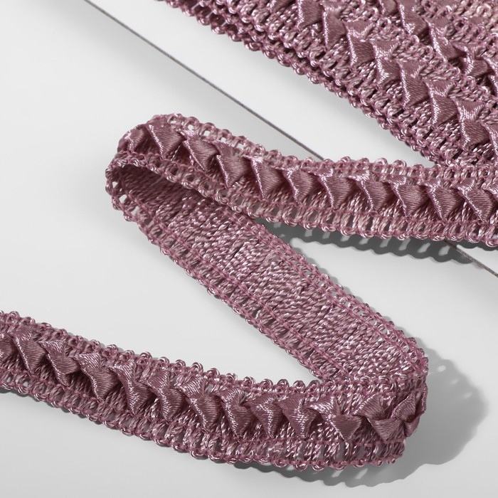 Тесьма декоративная &laquo;Самоса&raquo;, 18 мм, 9,1 &plusmn; 0,5 м, цвет пыльная роза