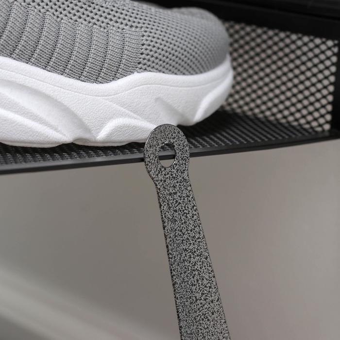 Ложка для обуви Доляна, с кольцом, 30&times;5 см, покрытие антик серебро