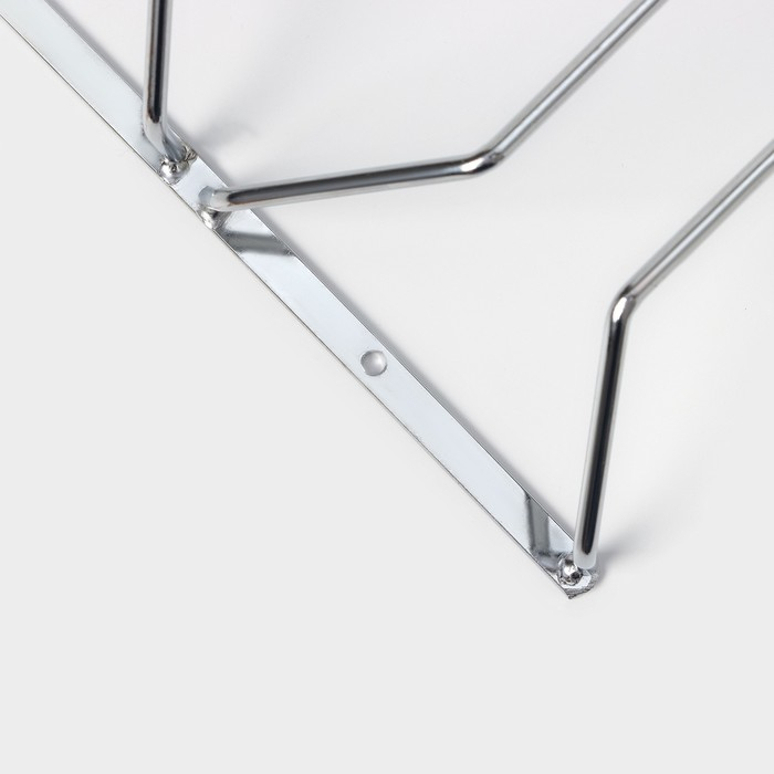 Сушилка для бокалов Доляна, 2 направляющих, 34×6×22,5 см, цвет хромированный Сушилка для бокалов Доляна, 2 направляющих, 34×6×22,5 см, цвет хромированный