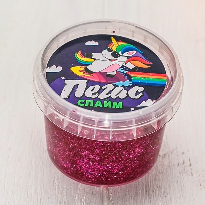 Слайм &laquo;Пегас&raquo;, голография, сиреневый, 90 г