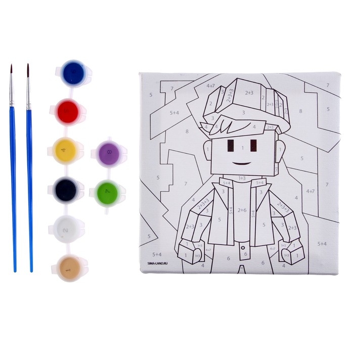 Картина по номерам для детей &laquo;Игровой мир&raquo;,&lrm; 15 х 15 см