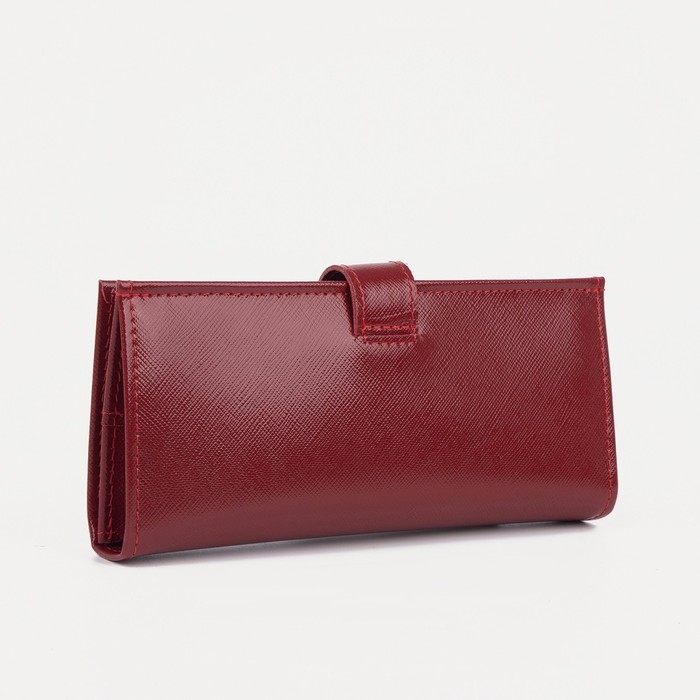 Кошелёк женский на кнопке, цвет красный