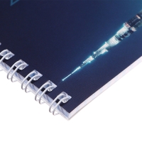 Блокнот А5, 40 листов в клетку на гребне "Мегаполис", обложка мелованный картон, блок офсет