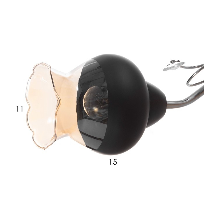 Люстра "Авиталь" 2хЕ27 40Вт чёрно-хромовый 53х20х23 см BayerLux