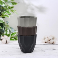 Кашпо для цветов &laquo;Излом&raquo;, пластик, 400 мл, цвет МИКС