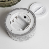 Светодиодная свеча матовая, 10 &times; 10 &times; 10 см, пластик, стекло, батарейки ААх2 (не в комплекте), свечение тёплое белое