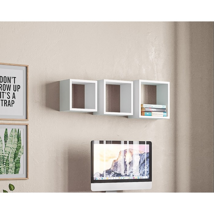 Полка настенная Лена НПл-1, 300х270х170, Белый бриллиант Полка настенная Лена НПл-1, 300х270х170, Белый бриллиант