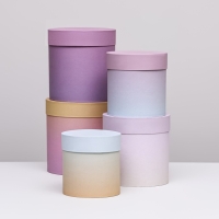 Набор круглых подарочных коробок 5 в 1 &laquo;Градиент стиля&raquo;, 20 &times; 20 &times; 20‒13,5 &times; 13,5 &times; 13,5 см