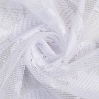 Тюль на кухню со шторной лентой, 145х160 см, цвет белый, 100% полиэстер