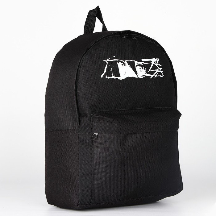 Рюкзак школьный текстильный &laquo;Аниме&raquo;, с карманом, 27х11х37, цвет чёрный