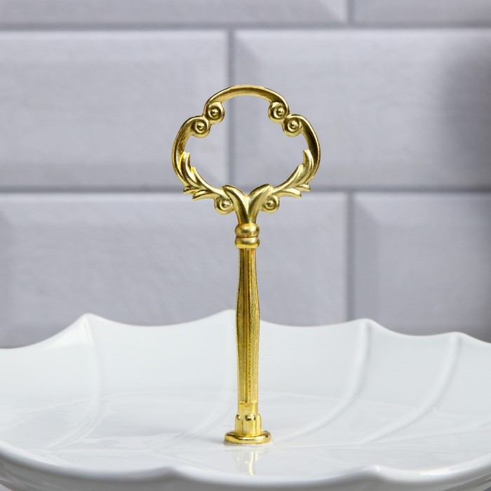 Этажерка «Листик», двухъярусная, большая, фарфор, Иран Этажерка «Листик», двухъярусная, большая, фарфор, Иран