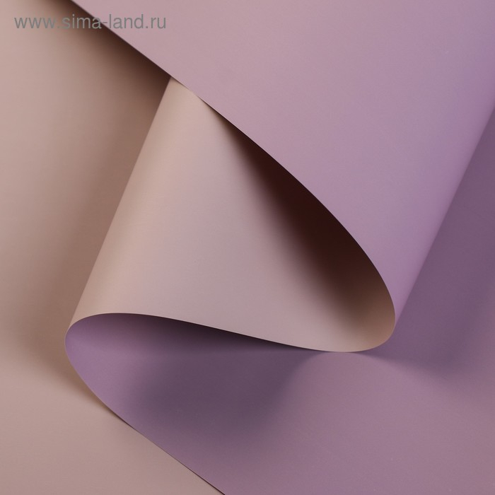 Пленка матовая для цветов, двухсторонняя, Пленка матовая для цветов, двухсторонняя, "Зефир", лаванда - чайная роза, 57 см х 10 м