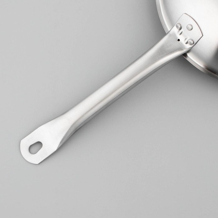 Сковорода-ВОК из нержавеющей стали LUXSTAHL, d=26 см, h=7,5 см, капсульное дно, индукция Сковорода-ВОК из нержавеющей стали LUXSTAHL, d=26 см, h=7,5 см, капсульное дно, индукция