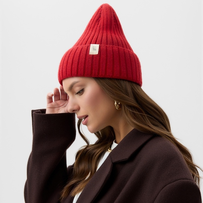 Шапка женская MIST, красный,  р. 56