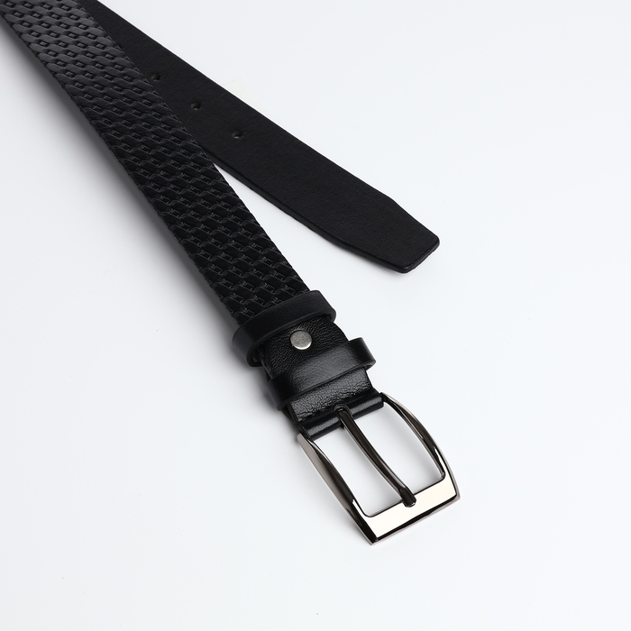 Ремень мужской «Великан», ширина 4 см, винт, пряжка металл, цвет чёрный Ремень мужской «Великан», ширина 4 см, винт, пряжка металл, цвет чёрный