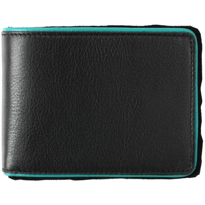 Кошелек Partinico, черный с бирюзовым Кошелек Partinico, черный с бирюзовым