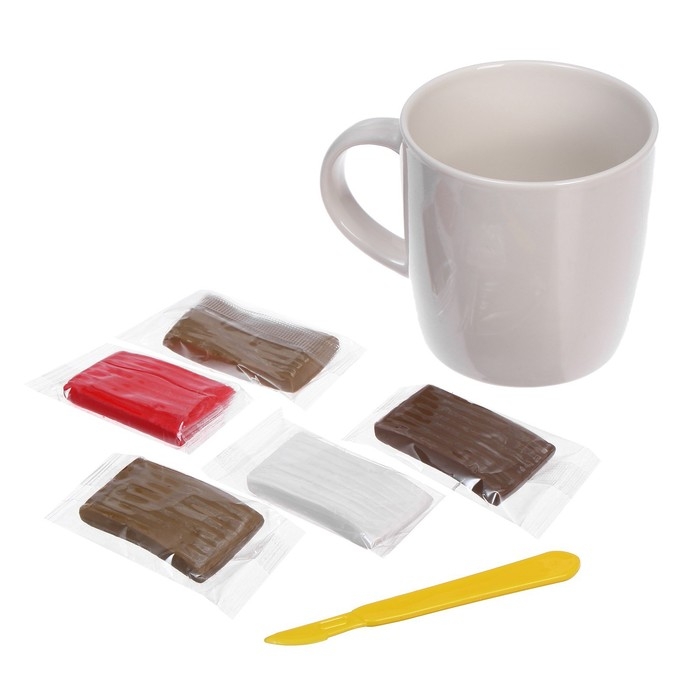 Новогодний набор для декора кружки полимерной глиной &laquo;Новый год! Олень&raquo;