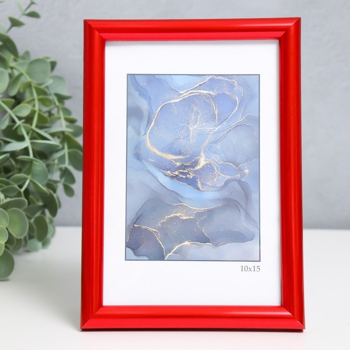 Фоторамка пластик Фоторамка пластик "Радуга" 10х15 см, красный