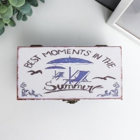 Шкатулка дерево кожзам "Летнее путешествие" 8х8х16 см Шкатулка дерево кожзам "Летнее путешествие" 8х8х16 см