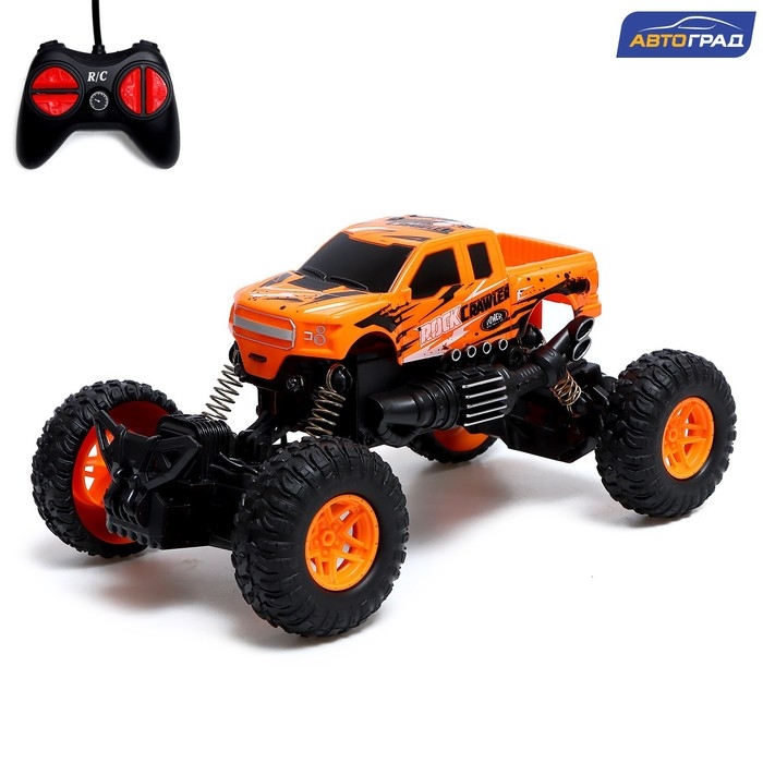 Джип радиоуправляемый &laquo;Пикап&raquo;, 1:18, работает от батареек, цвет оранжевый