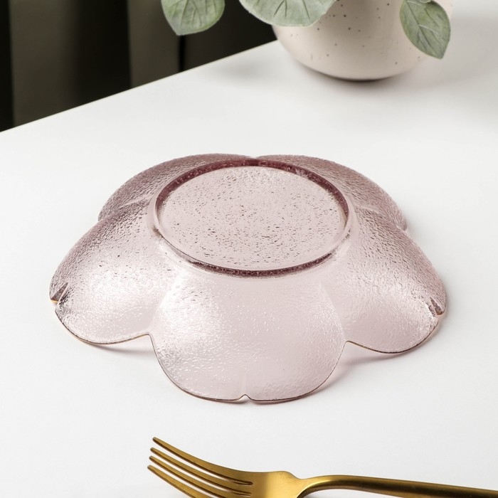 Салатник стеклянный фигурный &laquo;Фиалка&raquo;, 280 мл, 17&times;3,5 см