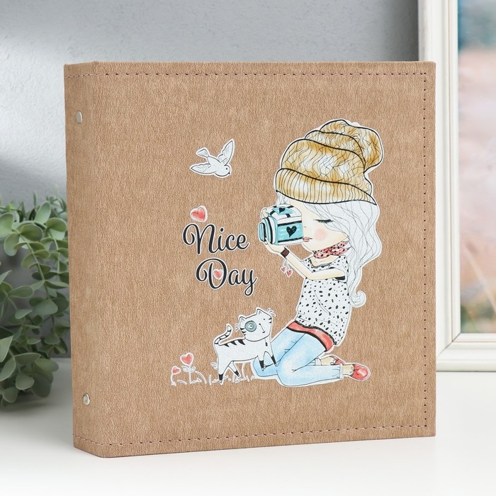 Фотоальбом на 120 фото 10х15 см "Маленькая модница" кожзам МИКС 26х23х3,8 см