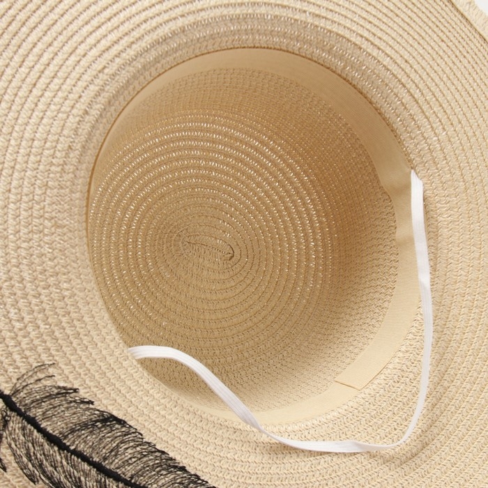 Шляпа женская MINAKU, цвет молочный, р-р 58 Шляпа женская MINAKU, цвет молочный, р-р 58